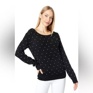 NWT Lilly Pulitzer Laveta Rhinestone Sweater Black Ritzy Rhinestones